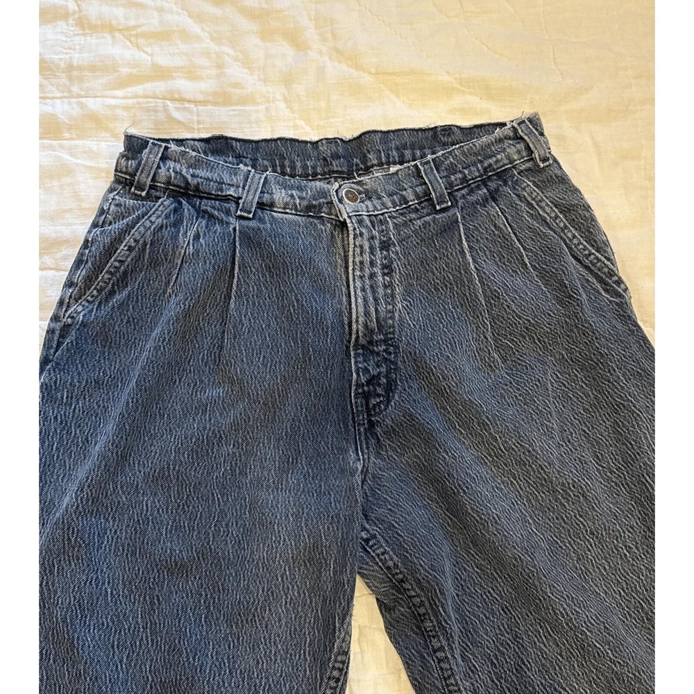 Levi's Dark Blue Pleated Denim Jeans